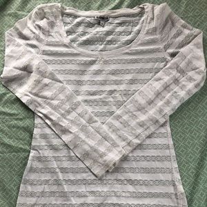 EXPRESS white long-sleeve top